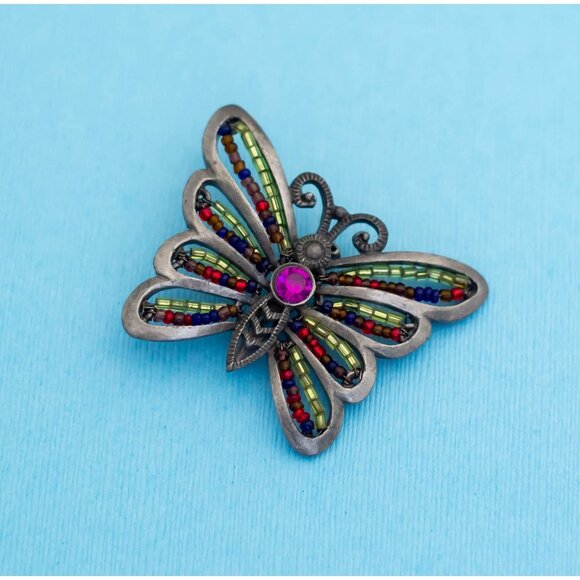 Vintage Gothic Butterfly Brooch - N4 - Picture 1 of 2